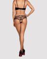 Комплект эротичный под кожу Obsessive Electricia Set Black S/M