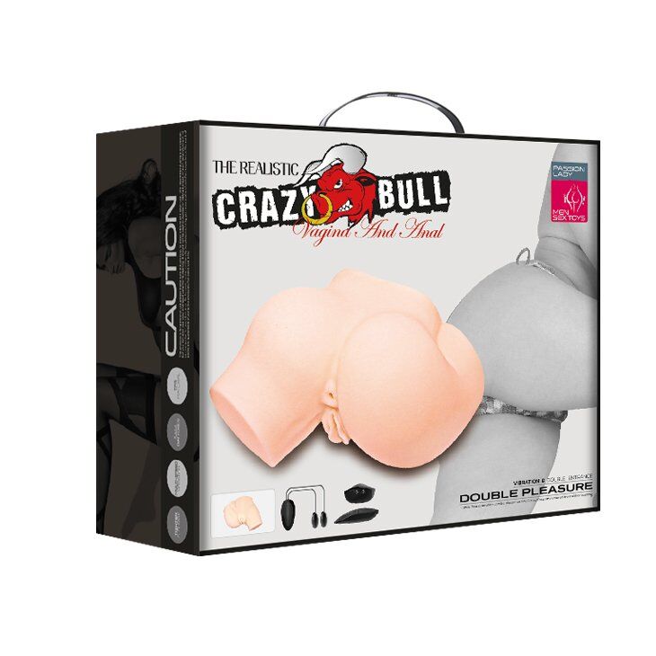 Мастурбатор вагина-анус с вибрацией «Realistic Crazy Bull» BM-009204Z-1