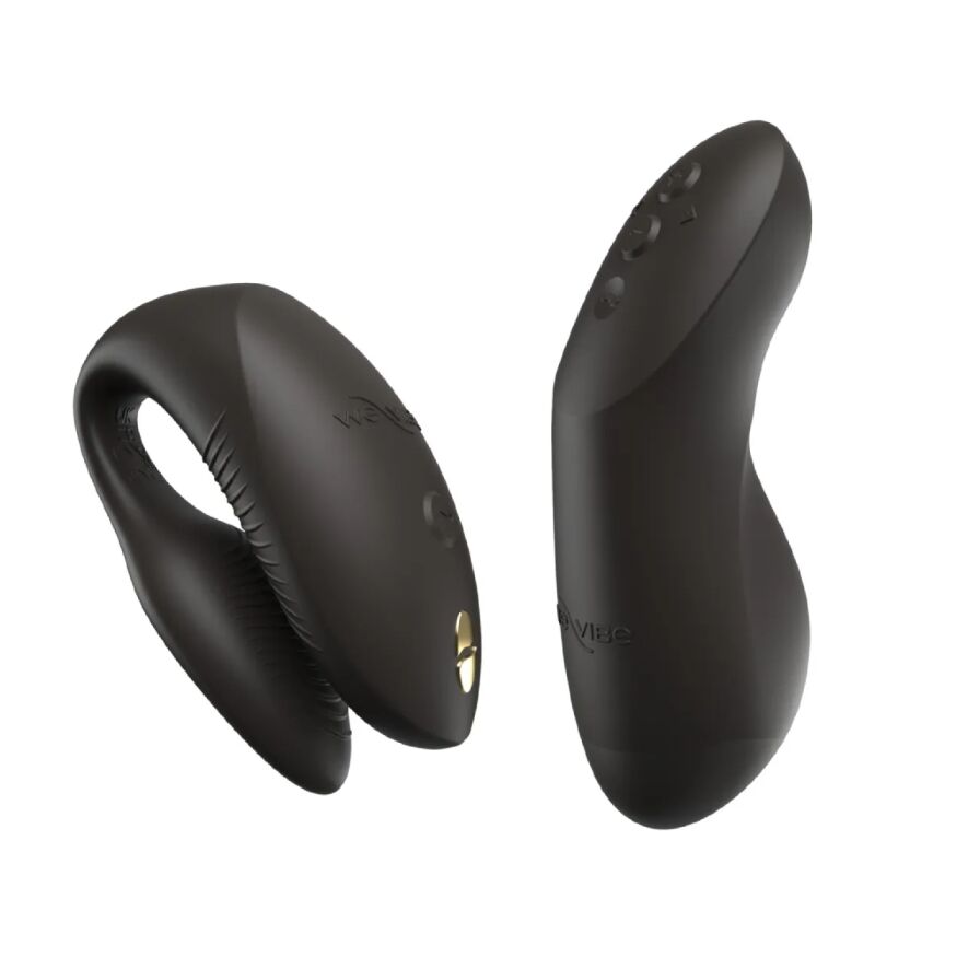 Вибратор для пар We-Vibe Chorus Pro Satin Black с пультом и приложением, черный