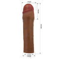 Удлиняющая насадка презерватив Pretty Love - Chane 2" Brown, BI-026254-1