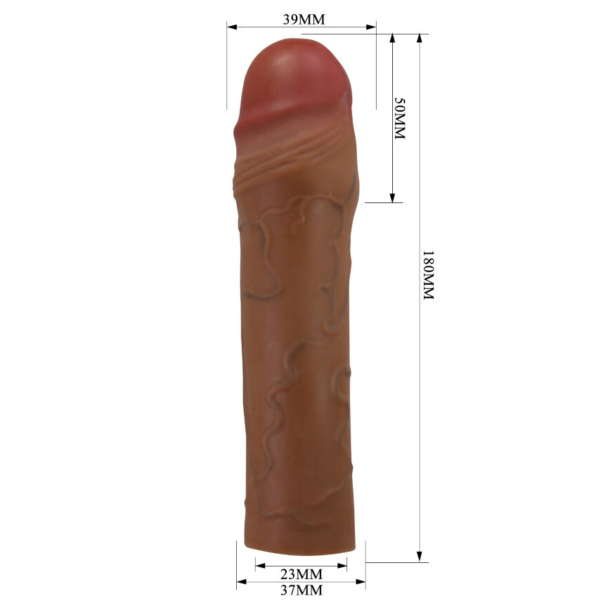 Удлиняющая насадка презерватив Pretty Love - Chane 2" Brown, BI-026254-1