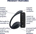 Смарт-віброяйце Satisfyer Ribbed Petal Connect App Black, керування зі смартфона, пульт ДК