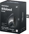 Смарт-віброяйце Satisfyer Ribbed Petal Connect App Black, керування зі смартфона, пульт ДК