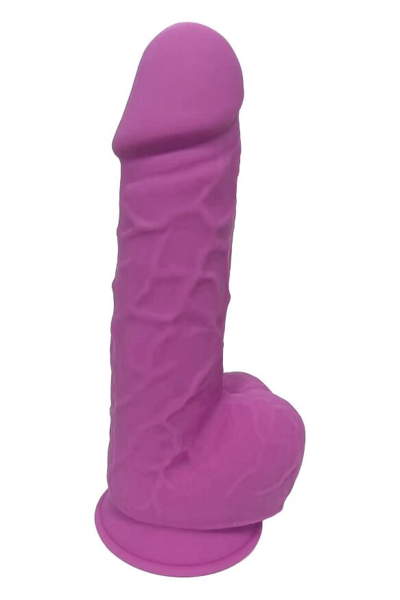 Фалоімітатор термопластичний з мошонкою Dream Toys Real Love на присосці, фіолетовий