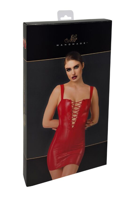 Платье Noir Handmade F364 Bombshell Lace-Up Mini Dress Red XS
