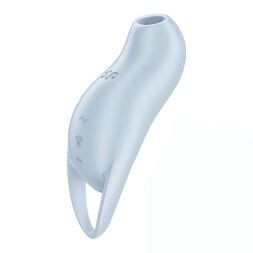 Эргономичный вакуумный стимулятор с вибрацией- Satisfyer Pocket Pro 1 Blue