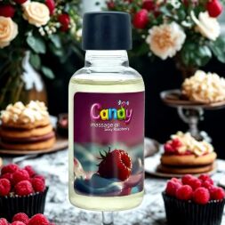 Массажное масло Candy Massage Oil Sexy Raspberry з ароматом малины, 50 мл