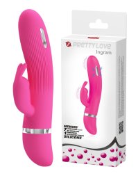 Вибратор с клиторальной стимуляцией - Pretty Love Ingram Vibrator Pink