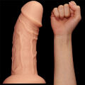 Реалістичний фалоімітатор значного розміру King-Sized Realistic Curved Dildo 9.5" Flesh