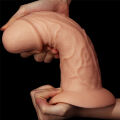 Реалістичний фалоімітатор значного розміру King-Sized Realistic Curved Dildo 9.5" Flesh