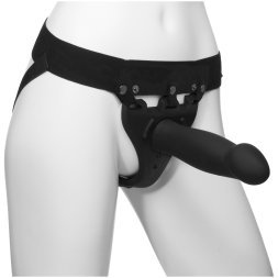 Страпон унісекс Doc Johnson Body Extensions - Be Risque, вібрація, пульт керування, порожня насадка
