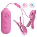 Віброзатискачі для сосків з функцією електростимуляції - Pretty Love Nipple Clip Romantic Wave II Pink