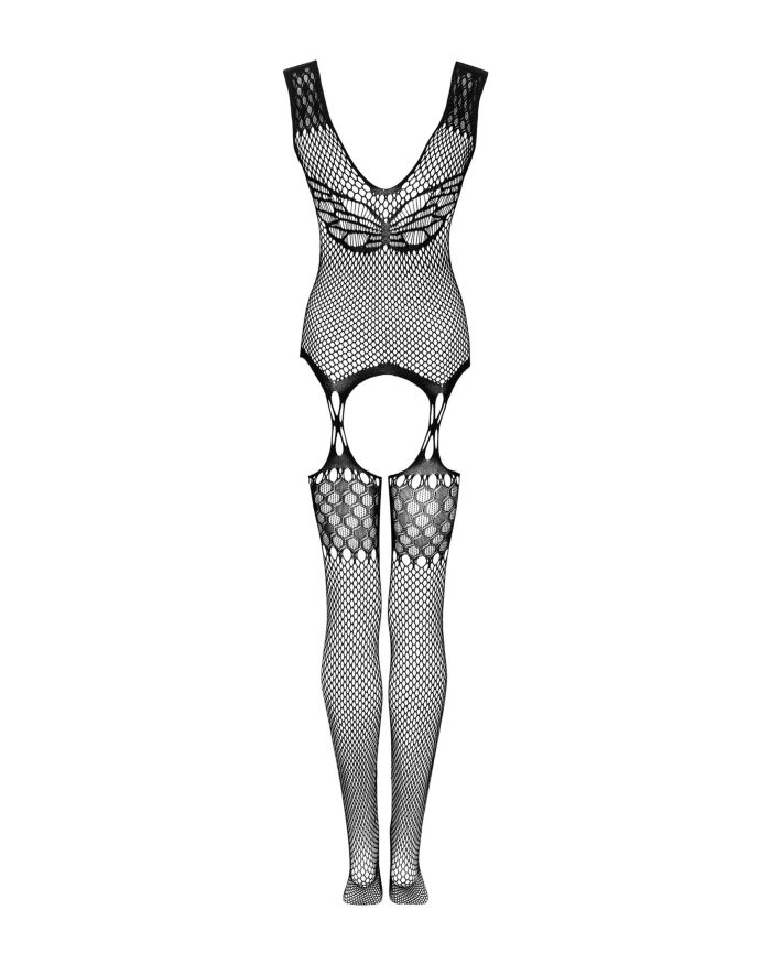 Эротический бодистокинг Obsessive G323, черный XL/XXL