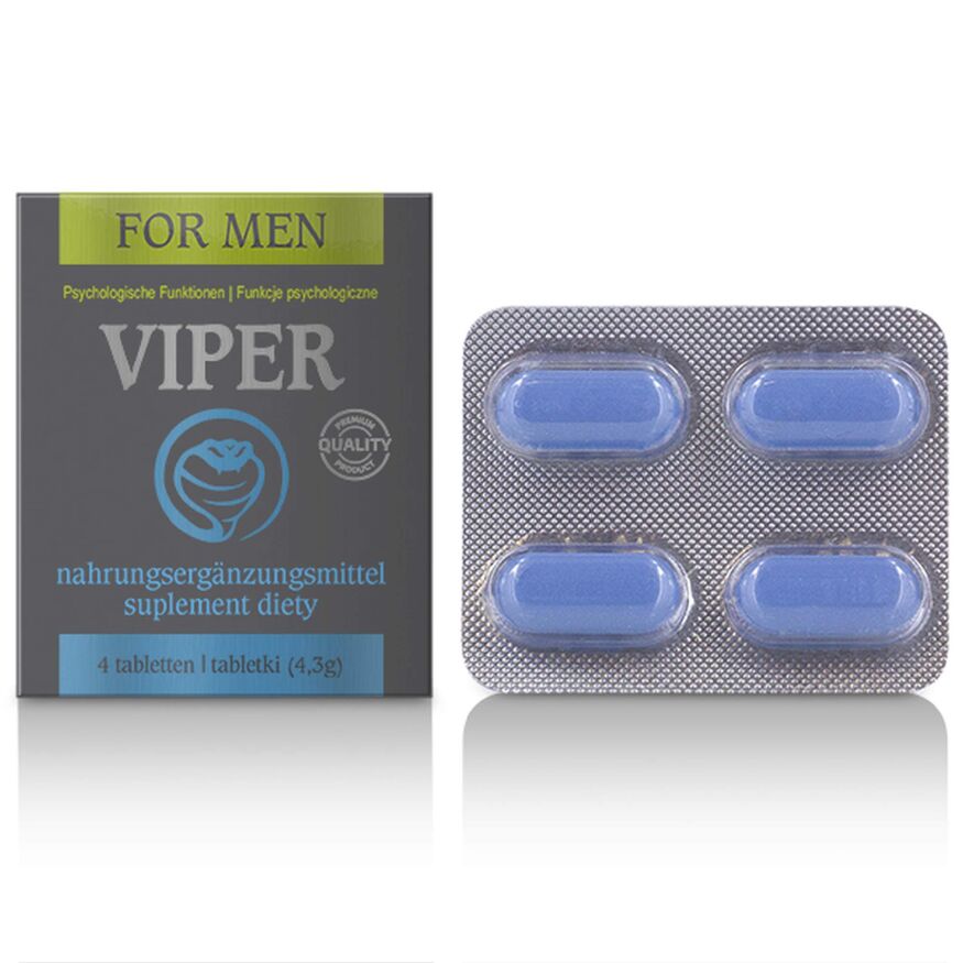 Таблетки для потенции Viper, 4 таблетки