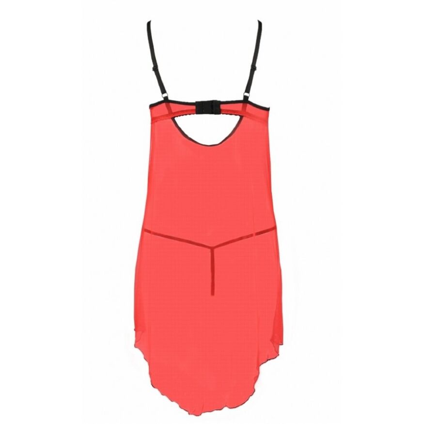 Пеньюар із відкритими грудьми CHERRY CHEMISE red S/M - Passion