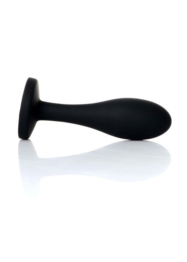 Анальна пробка - Jewellery Silicone Black Plug S Clear