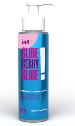 Лубрикант съедобный с ароматом ежевики Intt SLIDE BERRY SLIDE! на водной основе, 100 мл