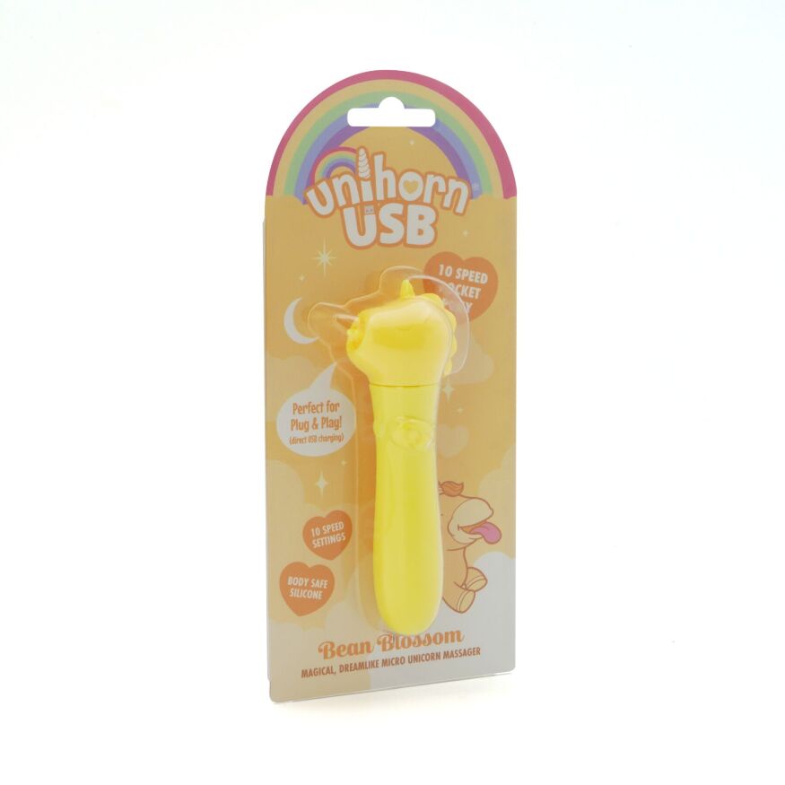 Вибратор-единорожка Unihorn USB Bullet - Bean Blossom, вибропуля, USB зарядка