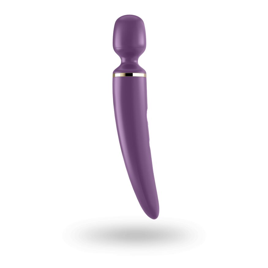 Вібромасажер Satisfyer Wand-er Woman (Purple/Gold) водонепроникний, потужний, розмір XXL