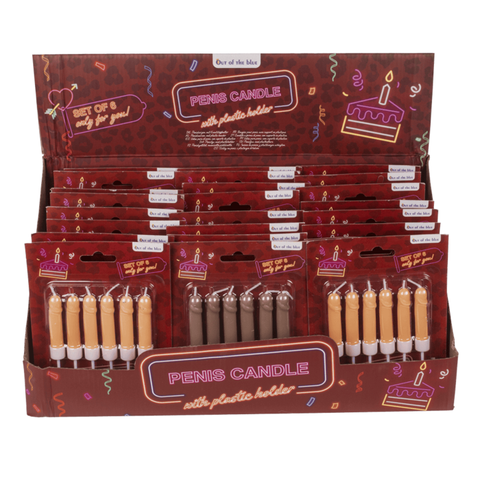 Свічки у вигляді пеніса Penis Candles Brown, 6  шт.