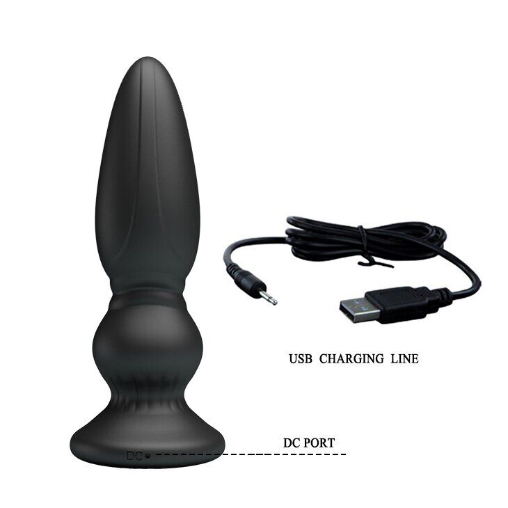 Анальный стимулятор с вибрацией и пультом ДУ - MR PLAY Super Power, BI-040086W-MR