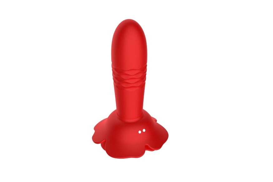 Анальна пробка з поштовхами - Rose Thrusting Anal Plug
