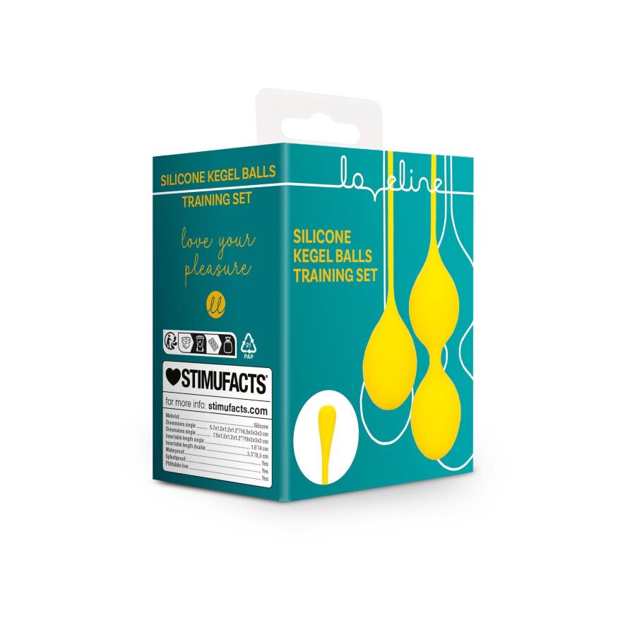 Набор вагинальных шариков - Loveline Silicone Kegel Balls Training Set Carambola