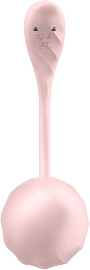 Смарт-віброяйце Satisfyer Ribbed Petal Connect App Rose, керування зі смартфона, пульт ДК