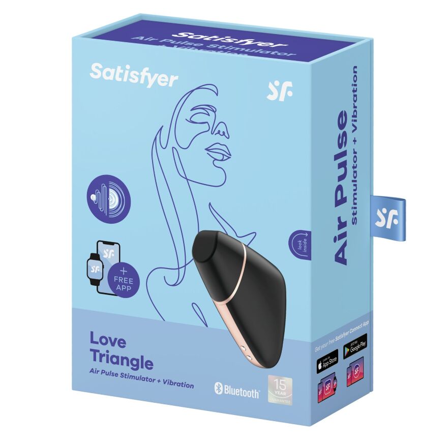 Вакуумный клиторальный стимулятор Satisfyer Love Triangle Black (мятая упаковка)