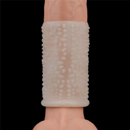 Відкрита міцна вібронасадка на пеніс Vibrating Drip Knights Ring White