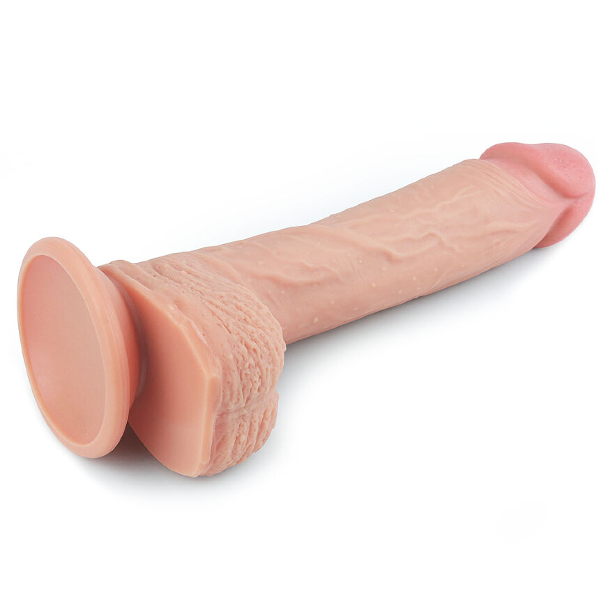 Реалістичний фалоімітатор на потужній присосці Dual-Layered Silicone Cock 8.5" Flesh