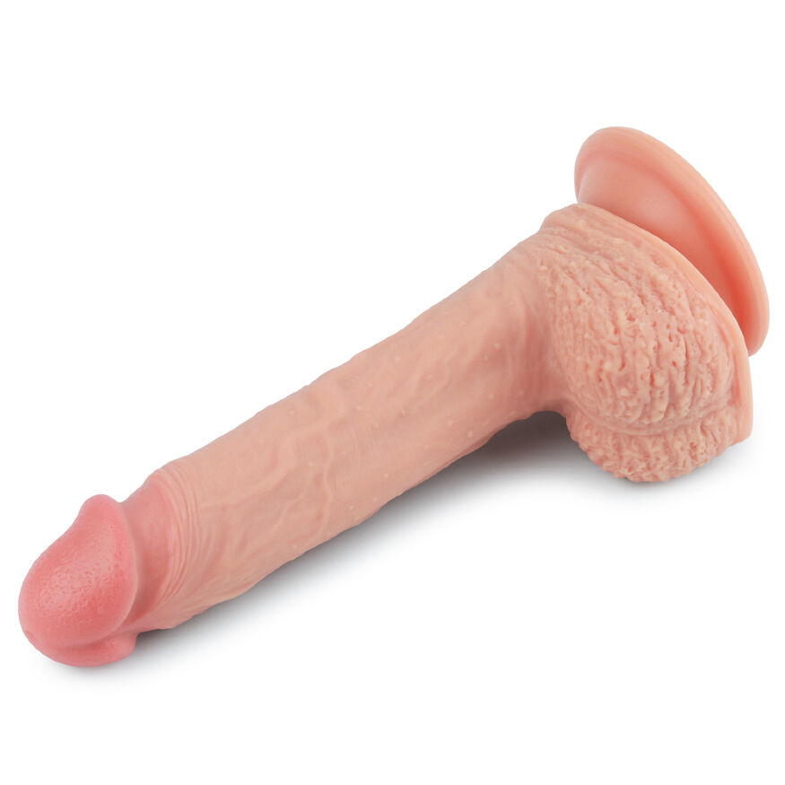 Реалістичний фалоімітатор на потужній присосці Dual-Layered Silicone Cock 8.5" Flesh