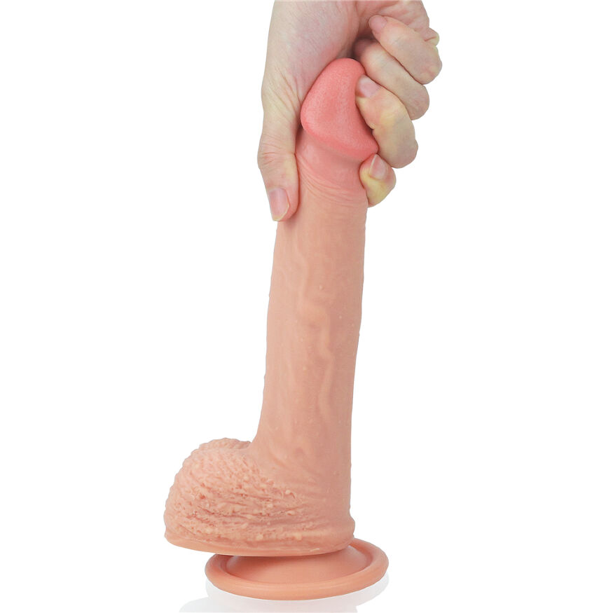 Реалістичний фалоімітатор на потужній присосці Dual-Layered Silicone Cock 8.5" Flesh