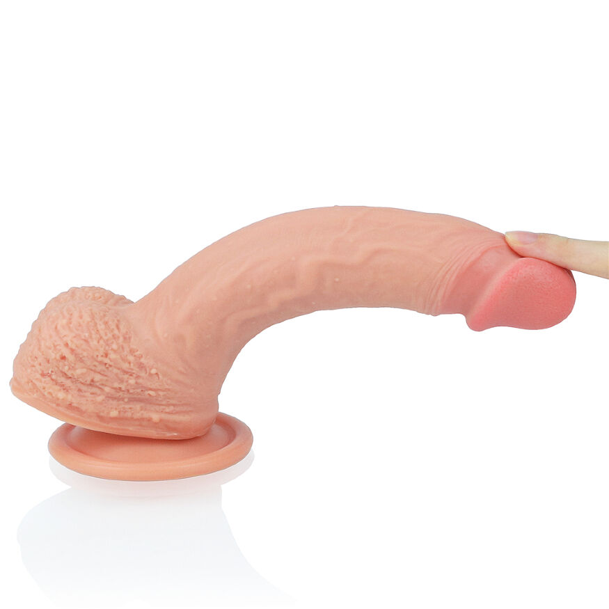 Реалістичний фалоімітатор на потужній присосці Dual-Layered Silicone Cock 8.5" Flesh