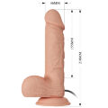 Реалістичний класичний вібратор з великою мошонкою Beautiful Encounter Bahamut Vibrator Flesh