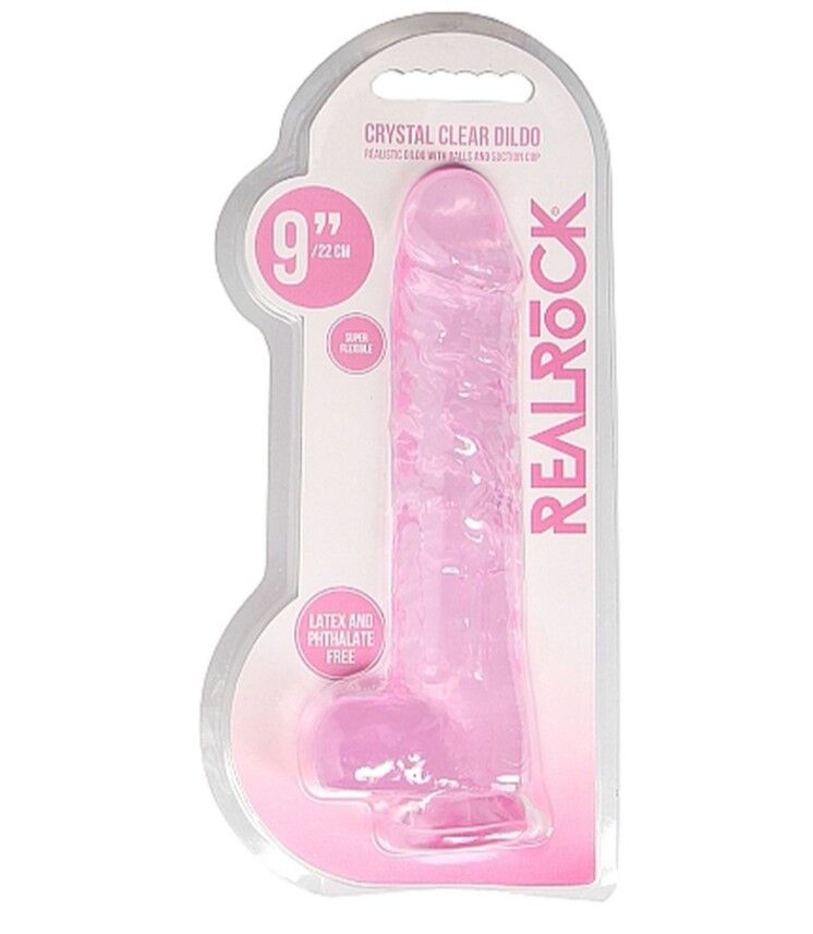 Фаллоимитатор реалистичный - Realrock Dildo With Balls 9'/23 см Pink