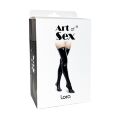 Сексуальные виниловые чулки Art of Sex - Lora, размер L, с эффектом мокрого бархата