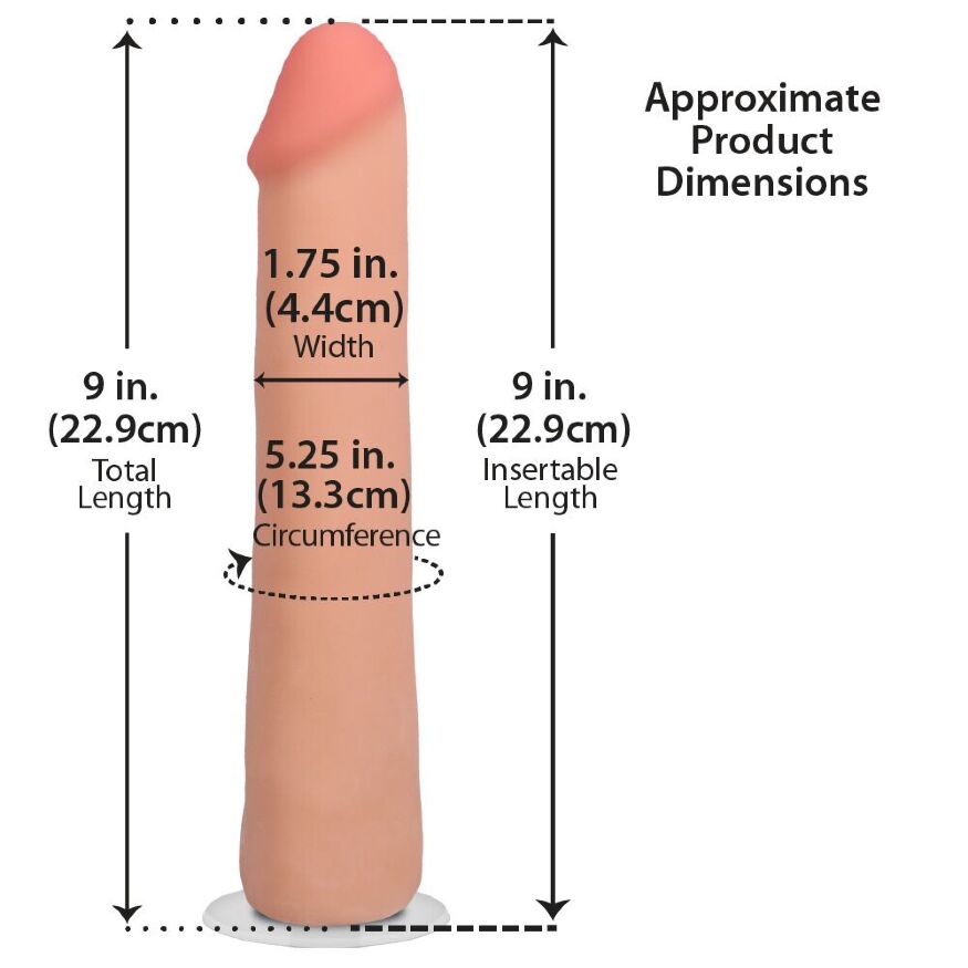 Длинный фалос из киберкожи Doc Johnson The Realistic Cock ULTRASKYN - 9 Inch Vanilla