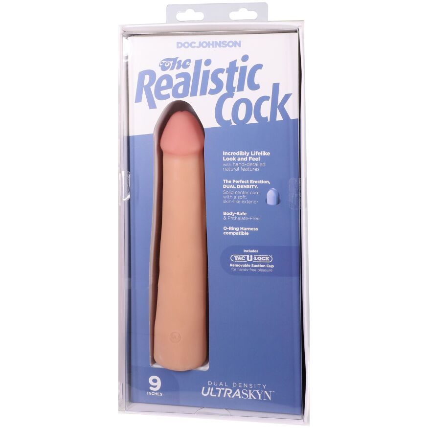 Длинный фалос из киберкожи Doc Johnson The Realistic Cock ULTRASKYN - 9 Inch Vanilla
