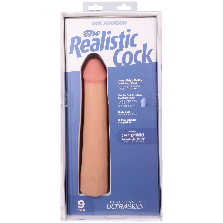 Длинный фалос из киберкожи Doc Johnson The Realistic Cock ULTRASKYN - 9 Inch Vanilla