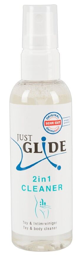 Спрей для нежной очистки внешней интимной зоны и интимных товаров Just Glide 2 in 1 cleaner ( 100 ml )