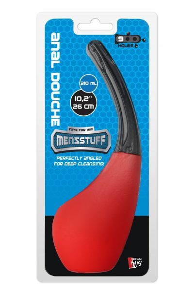 Анальный душ с 9 отверстиями Dream Toys Menzstuff, объем 310 мл, красный