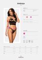 Комплект Obsessive Delishya set 2-pcs black S/M