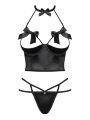 Комплект Obsessive Delishya set 2-pcs black S/M