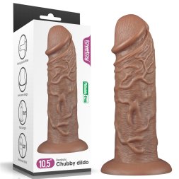 Реалістичний фалоімітатор значного розміру King-Sized Realistic Chubby Dildo 10.5" Brown