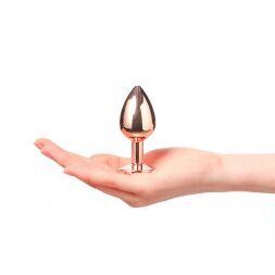Металева анальна пробка із прикрасою у вигляді кристалу Dorcel - Diamond Plug M