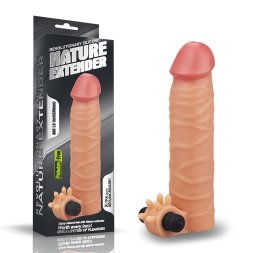 Реалістична подовжуюча вібронасадка на пеніс Revolutionary Silicone Nature Extender Add 1.5" Flesh