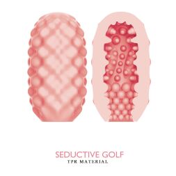 Мастурбатор міні в колбі, з рельєфом із кульок Pretty Love Seductive Golf Cupid X Egg