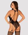 Соблазнительный бодистокинг Obsessive G324, черного цвета S/M/L