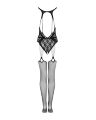 Соблазнительный бодистокинг Obsessive G324, черного цвета S/M/L